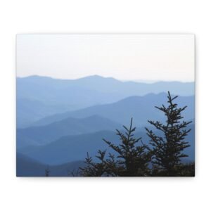 blue mountain layers canvas